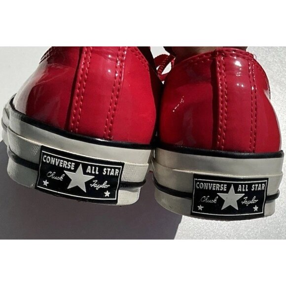 Converse Chuck 70 Ox Men’s Sz 8.5 Red White Patent 162442C RARE - Picture 8 of 12